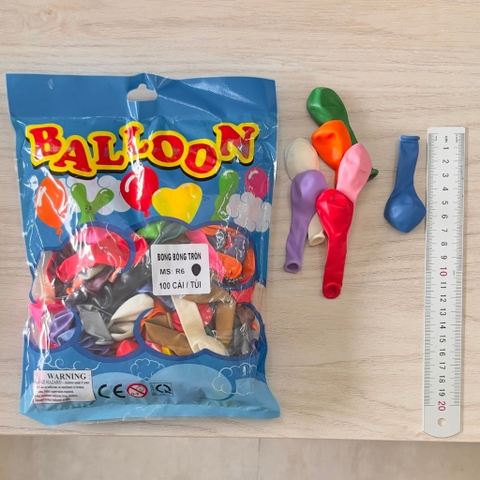 Bóng bóng tròn đẹp Decomex R6 túi 100 cái 6inch - Bóng bay tròn