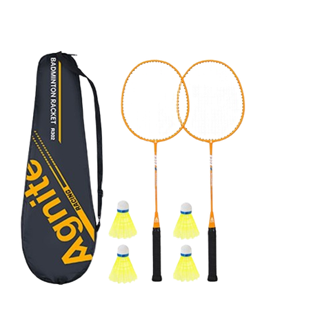 Vợt cầu lông 2 cây+4 quả cầu Deli Agnite R302