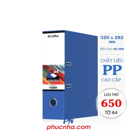 Bìa còng Thiên Long FO-BC017 9cm A4 1 mặt xi, xanh đậm (30)