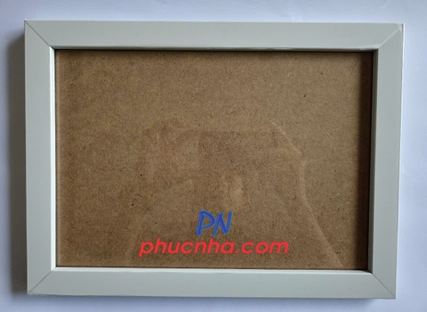 Khung ảnh 10x15cm viền - đen, trắng - trơn - mặt kính