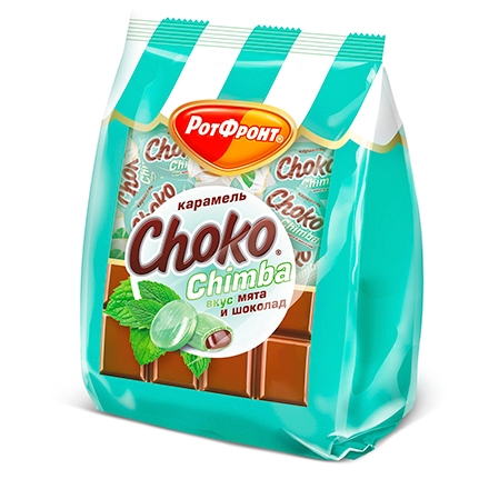 KẸO CARAMEN CHOKO CHIMBA HƯƠNG VỊ BẠC HÀ NHÂN SOCOLA CHẢY 200G