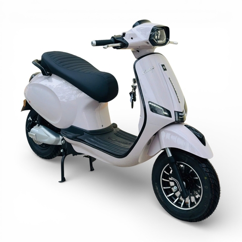 Xe máy điện Hugo Elegant X màu hồng nhạt