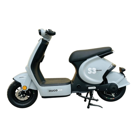 Xe máy điện Hugo S3 màu xám xi măng