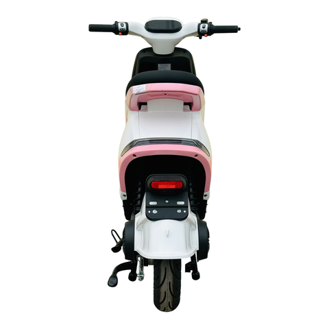 Xe máy điện Hugo S3 màu trắng hồng