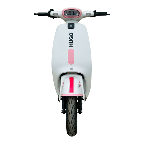 Xe máy điện Hugo S3 màu trắng hồng
