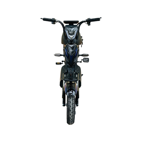 Xe đạp điện Hugo Tom 12a màu đen tem xanh dương