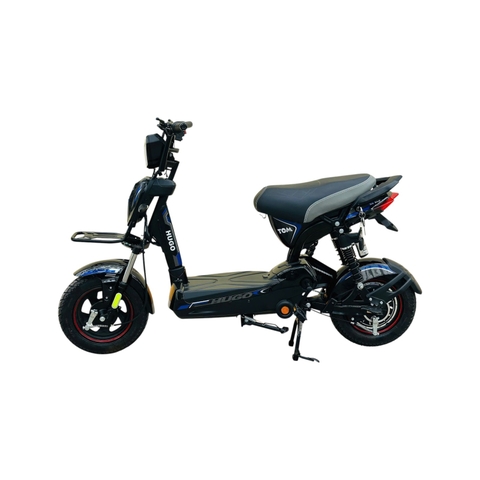 Xe đạp điện Hugo Tom 12a màu đen tem xanh dương