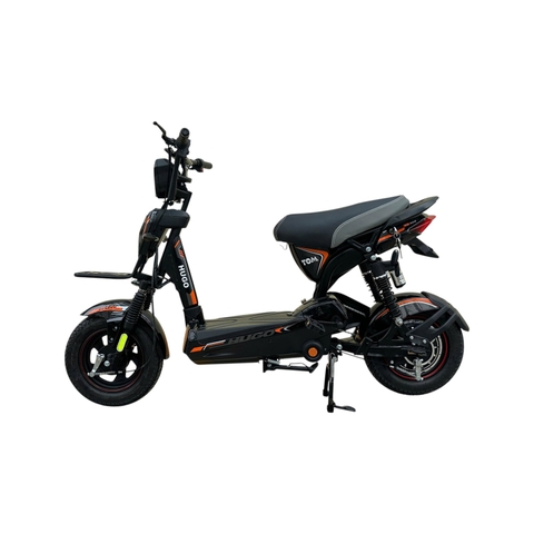 Xe đạp điện Hugo Tom 12a màu đen tem cam