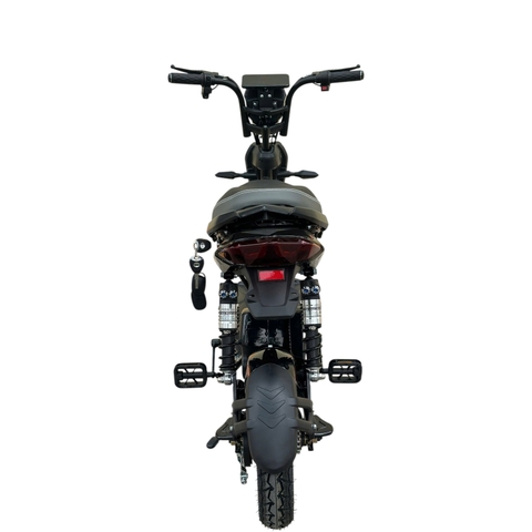 Xe đạp điện Hugo Tom 12a màu đen tem cam