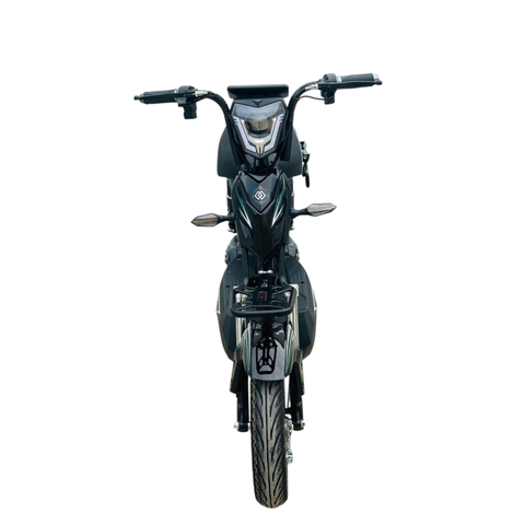 Xe đạp điện Hugo Jerry 20A màu đen tem xanh rêu