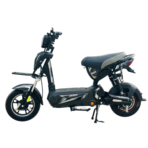 Xe đạp điện Hugo Jerry 20A màu đen tem bạc