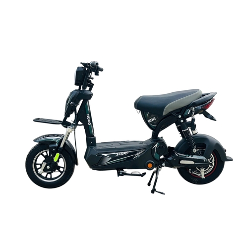 Xe đạp điện Hugo Jerry 20A màu đen tem xanh rêu