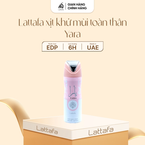 Lattafa xịt khử mùi toàn thân Yara