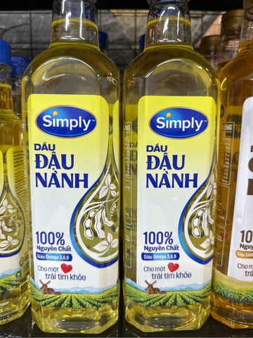 Dầu ăn Simply dầu đậu nành 1L