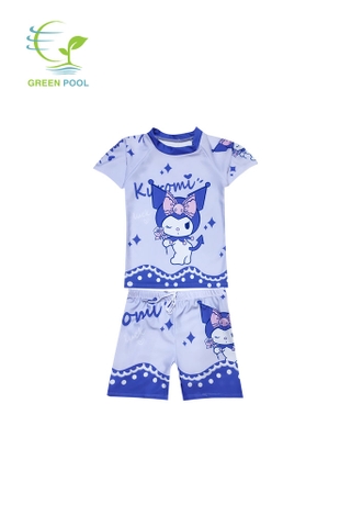 GPC003 - Quần áo bơi bé gái cầm hoa chất liệu spandex thoải mái co giãn tốt