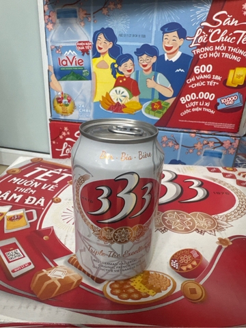 Bia 333 bạc 330ml
