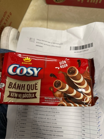 Bánh quế cosy socola 117.6g