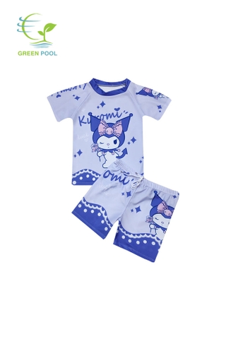 GPC003 - Quần áo bơi bé gái cầm hoa chất liệu spandex thoải mái co giãn tốt