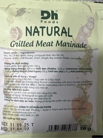 Natural Gia vị ướp thịt nướng 10g