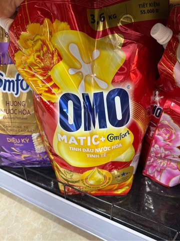 Omo matic tinh dầu nước hoa tinh tế 3,6kg