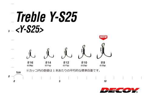 DECOY TREBLE HOOKS Y-S25