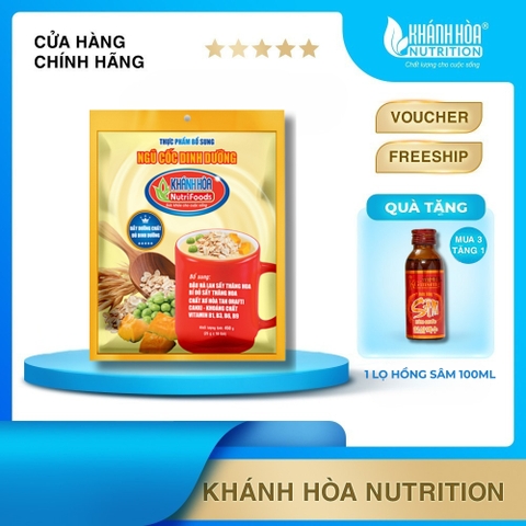 Thực Phẩm Bổ Sung Ngũ Cốc Dinh Dưỡng Khánh Hòa NutriFoods - Bổ Sung Rau Củ Quả, Canxi, Vitamin (Túi 18 Gói x 25g)