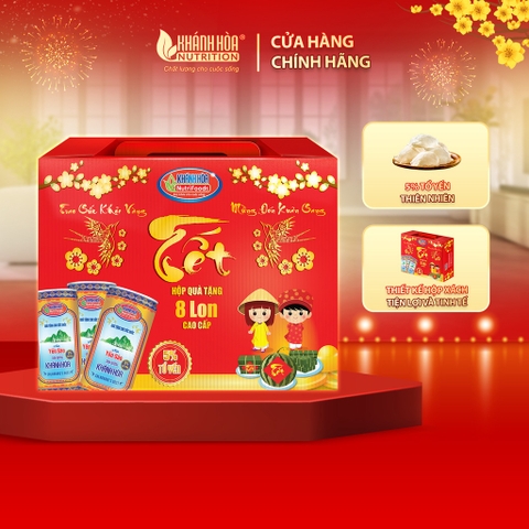 HỘP QUÀ TẾT Nước yến 5% 2024 KHÁNH HÒA NUTRIFOODS (8 lon / 190ml)