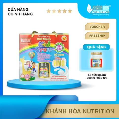 Nước Yến Sào Cho Bé Kidgrow 18% Bổ Sung HMO - Khánh Hòa Nutrition - ( 6 lọ x 70 ML )