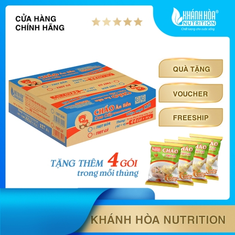Cháo Ăn Liền Vị Thịt Gà - Khánh Hòa Nutrition (Thùng 44 gói x 50g)