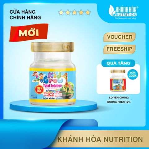 Nước Yến Sào Cho Bé Kidgrow 18% Tổ yến Total Solution - Lọ 70ml