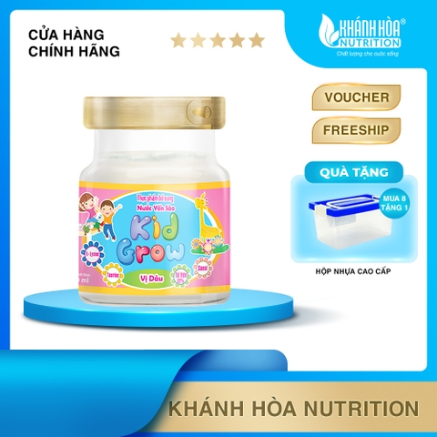 Nước Yến Sào Cho Bé KidGrow Vị Dâu 12% Tổ Yến - Khánh Hòa Nutrition (Lọ 70ml)