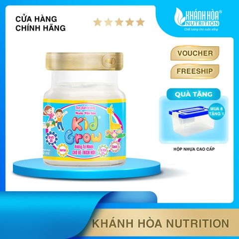 Nước Yến Sào Cho Bé KidGrow Hương Tự Nhiên 12% Tổ yến - Khánh Hòa Nutrition (Lọ 70ml)