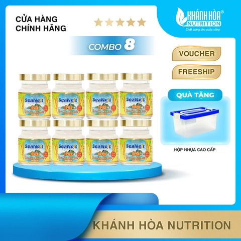 [TẶNG 1 HỘP NHỰA] Combo 8 Lọ Yến 12% Tổ Yến Chưng Nhân Sâm Hàn Quốc - Khánh Hòa Nutrition - 8 Lọ x 70ml