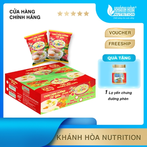 Cháo Dinh Dưỡng Tổ Yến - Khánh Hòa NutriFoods - Vị Thịt Bằm (Thùng 30 Gói x 50 G )