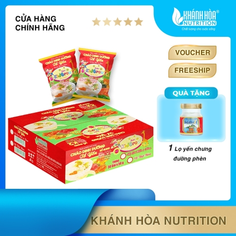 Cháo Dinh Dưỡng Tổ Yến Vị Cá Hồi & Tôm Bổ Sung K2 -Khánh Hòa Nutrifoods (Thùng 30Gói)
