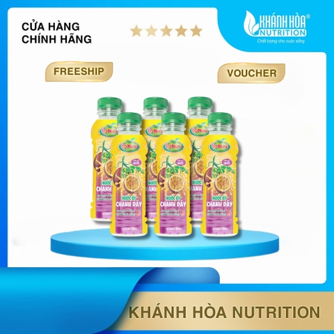 Lốc Chai Nước Ép Chanh Dây YoNutri - 6 Chai x 350ml