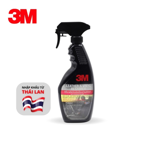Chai Xịt Dưỡng Bóng và Bảo Vệ Nội Thất Ô Tô 3M Leather & Vinyl Cleaner/Restorer 39040LT 400ml - Nhập khẩu 3M TL