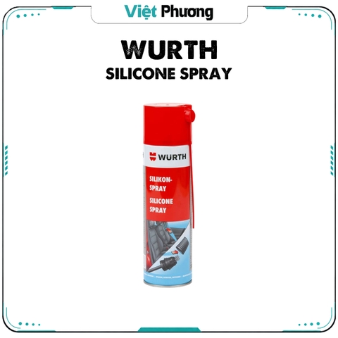 Chai Xịt Silicone Bôi Trơn Phục Hồi Cao Su và Nhựa Wurth Silicone Spray 500ml Nhập Khẩu Chính Hãng CHLB Đức WU-DDN500