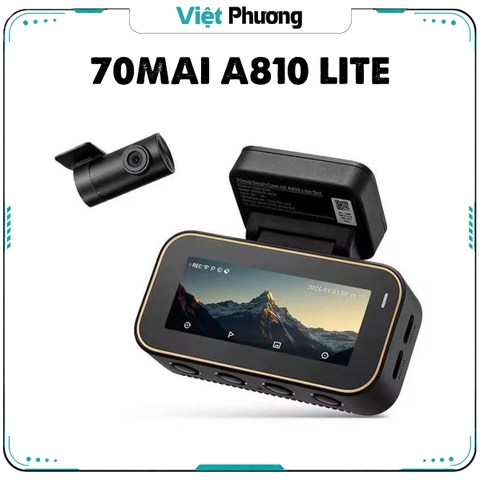Camera Hành Trình 70mai 4K A810 Lite – Ghi Hình Kép Siêu Nét, Ra Lệnh Giọng Nói Tiếng Việt