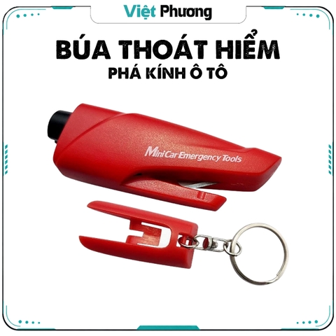 Búa Thoát Hiểm Mini Cao Cấp 2-trong-1 Dùng Cho Ô Tô Xe Hơi