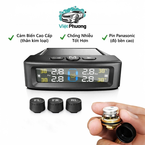 Cảm Biến Áp Suất Lốp AUTREX T12 Cảnh Báo Giọng Nói Tiếng Việt, Phiên Bản Mới Gắn Ngoài 2026