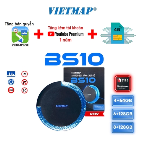 Android Box Ô Tô VIETMAP BS10 dành cho màn hình zin TẶNG KÈM Dẫn Đường Vietmap Live (Chính Hãng)