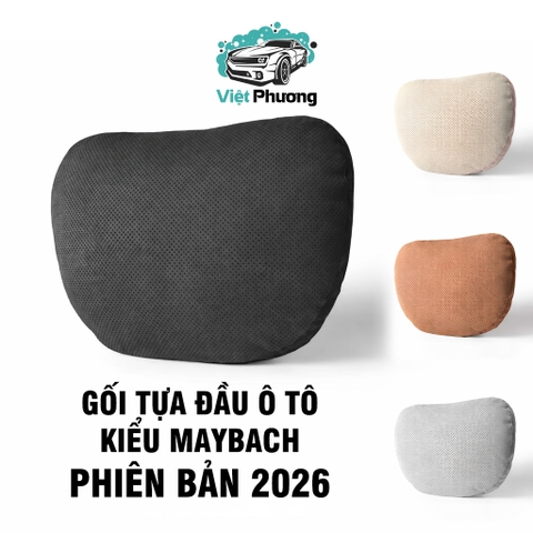 Gối Tựa Đầu Dựa Cổ Ô Tô Xe Hơi Da Lộn Maybach Cao Cấp Siêu Mềm Chống Đau Mỏi (nhiều màu)