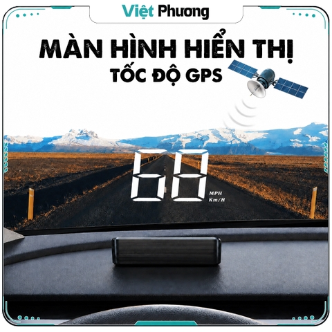 Màn Hình Hiển Thị Tốc Độ HUD W1 / M2 / W2 / M2S (GPS, nguồn USB) Cho Mọi Ô Tô Xe Hơi Phiên Bản 2026
