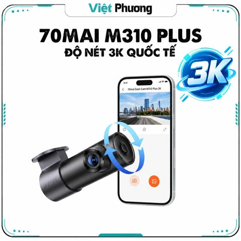 Camera Hành Trình Ô tô 70mai M310 Plus 3K Phiên Bản Mới 2025 QUỐC TẾ Độ Nét Cao (hàng Chính Hãng)