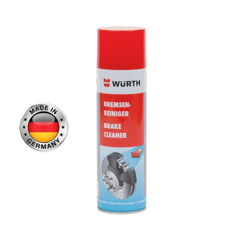 Chai Xịt Vệ Sinh Đĩa Phanh Ô Tô Wurth Brake Cleaner 500ml Tẩy Rửa Làm Sạch Dầu Mỡ Bụi Kim Loại