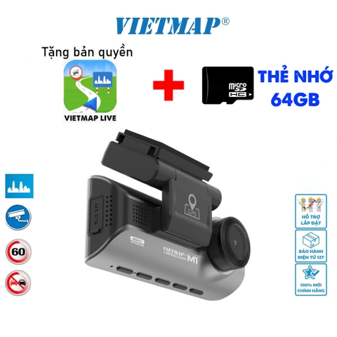 Camera Hành Trình VIETMAP SpeedMap M1 Cảnh Báo Giao Thông Bằng Hình Ảnh và Giọng Nói Ghi Hình Trước Sau
