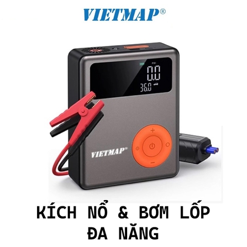 Bộ Kích Nổ Ô Tô Kiêm Bơm Lốp Đa Năng VIETMAP DK-MF139 Cao Cấp Kiêm Sạc Dự Phòng (mẫu mới 2024)
