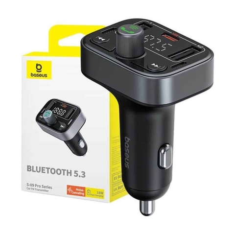 Tẩu Sạc Đa Năng Phát Nhạc Trên Xe Hơi Qua USB, Bluetooth Baseus S-09 Pro Series Car FM Transmitter