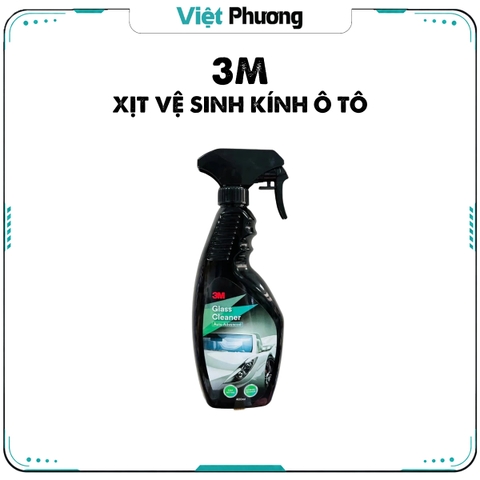 Chai Xịt Vệ Sinh Kính Ô Tô 3M Glass Cleaner 400ml Làm Sạch Vết Ố, Vệt Dầu Kính Lái, Gương Xe Hơi